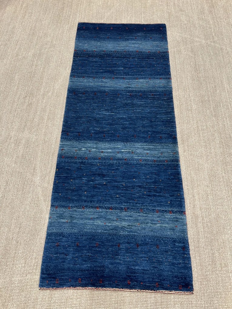 Loribaft Tappeto 230x90 Blu (Iran) Annodato A Mano