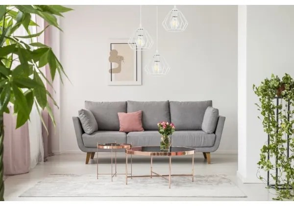 Lampadario a sospensione con filo CEED 3xE27/60W/230V bianco