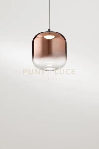 Solo vetro borosilicato rame specchiato sfumato hunter d.14cm h.15cm