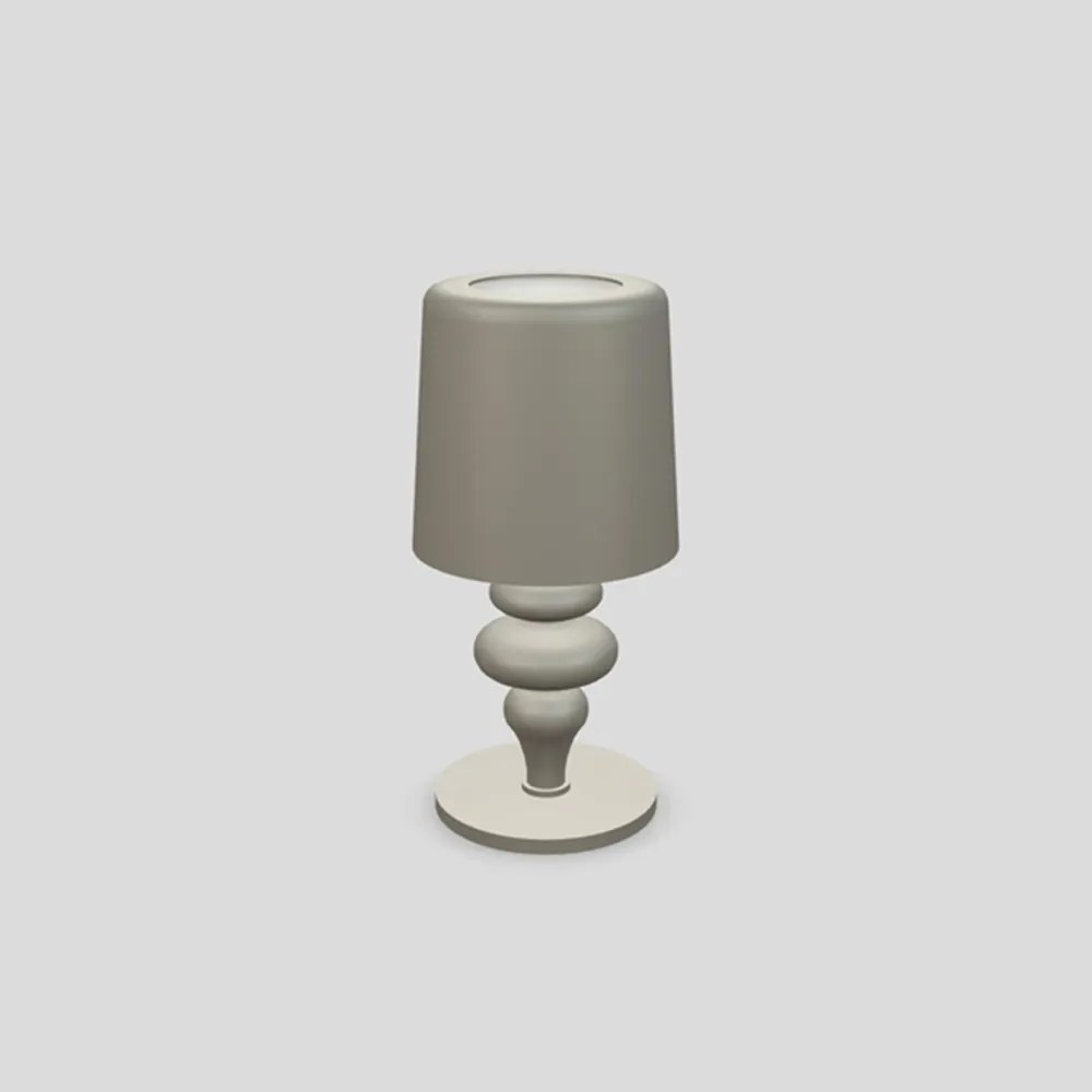 Lampada Da Scrivania Contemporanea Eva D14Cm In Plastica Cemento E Alluminio