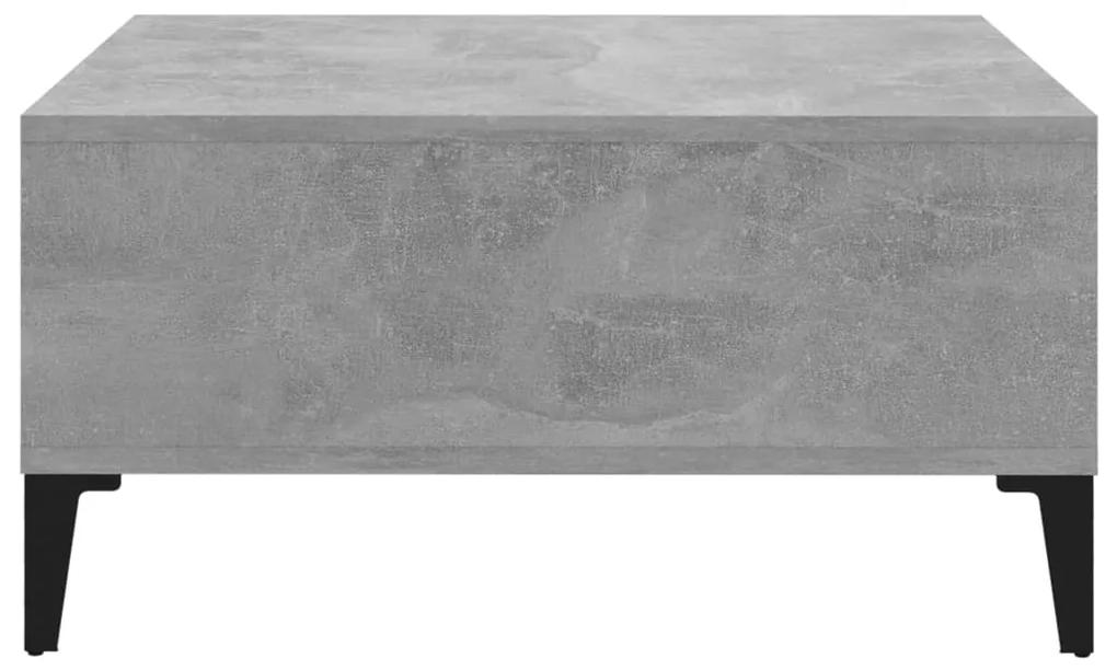 Tavolino da salotto grigio cemento 60x60x30 cm in truciolato