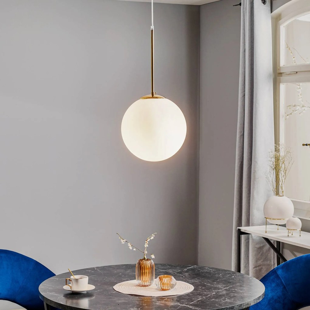 ALDEX Lampada a sospensione Dione, 1 luce, bianco/oro 30 cm