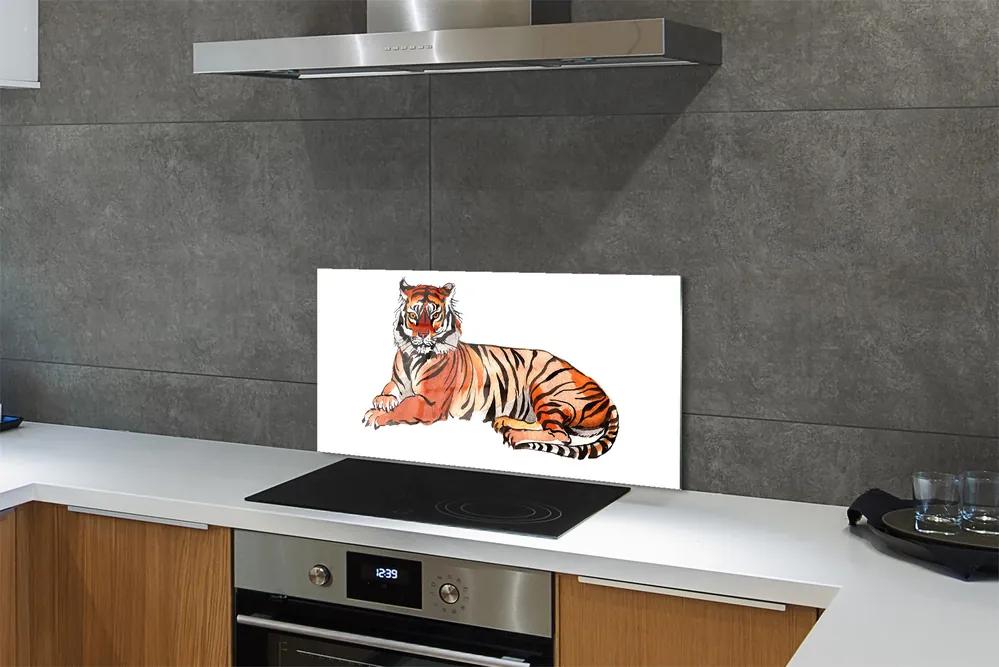 Rivestimento parete cucina Tigre dipinta 100x50 cm