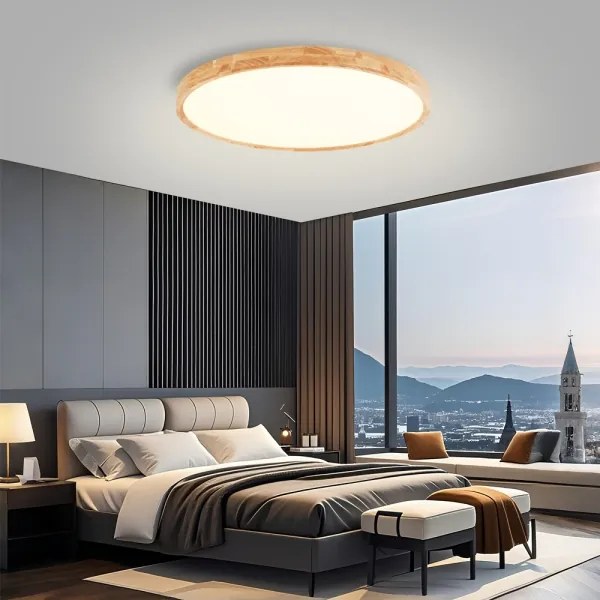 Brilagi - Plafoniera a LED WOODROUND LED/70W/230V 3000/4000/6000K Ø 80 cm