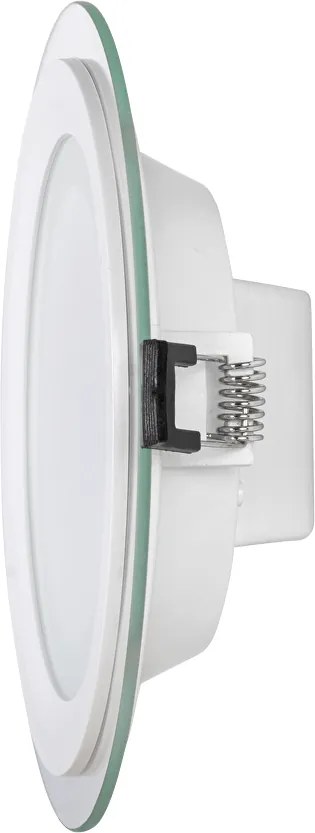 Pannello LED Rotondo da incasso 12W Foro Ø120mm IP44 in Vetro Colore Bianco Naturale 4.200K