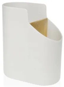 Contenitore per Utensili da Cucina Versa Bianco 8,5 x 17,6 x 15 cm ABS Bambù