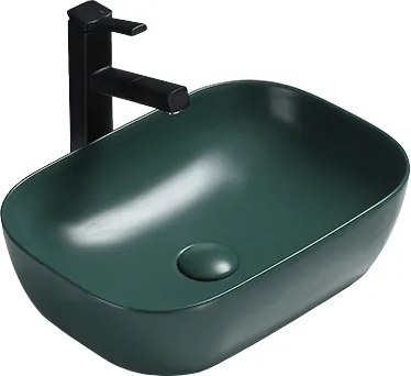 Mexen Rita lavabo da appoggio 45 x 32 cm, verde scuro opaco - 21084547