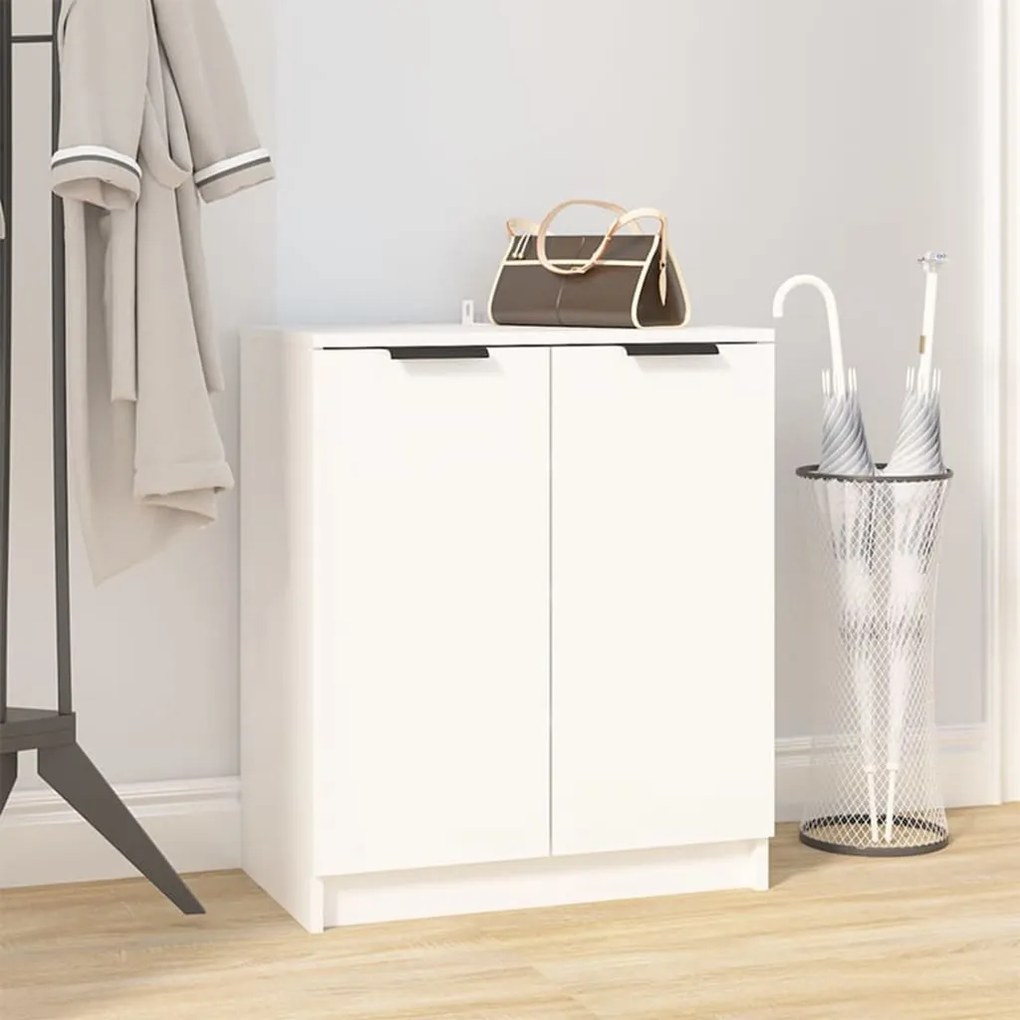 Scarpiera Bianca 59x35x70 Cm İn Legno Multistrato /
