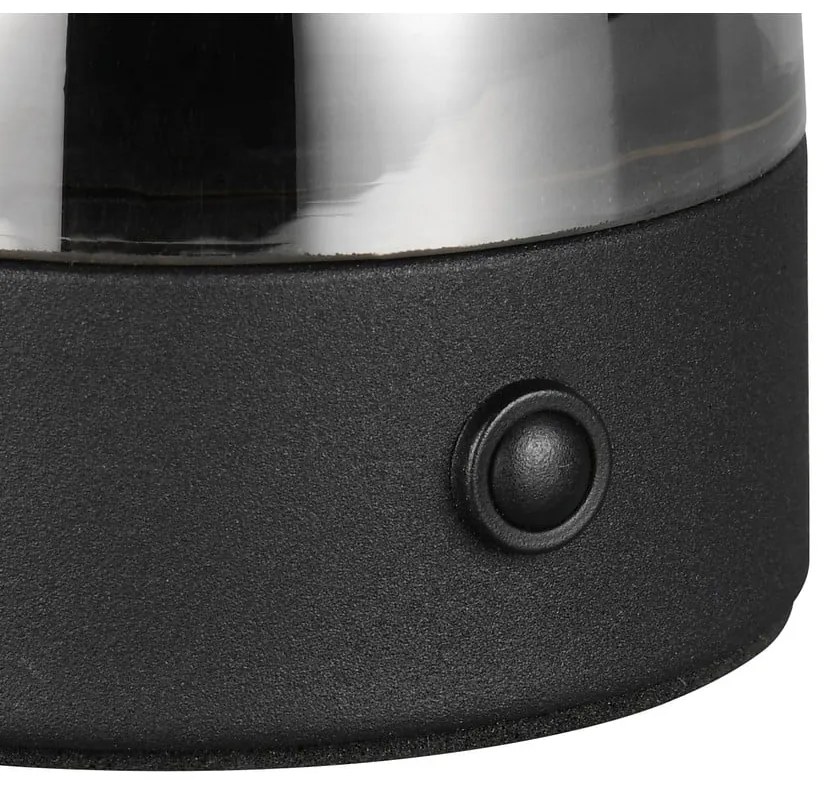 Lampada da tavolo LED grigia con paralume in vetro (altezza totale 18 cm) Dooley – Trio