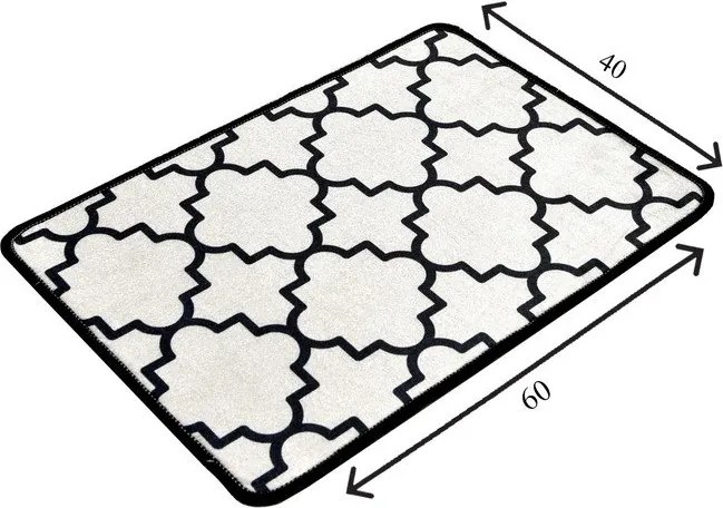 Tappetino per il bagno nero/beige 40x60 cm Kupa – Foutastic