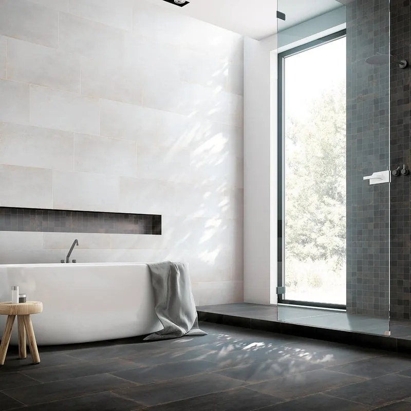 Mosaico gres porcellanato Metallic Noir nero, 6 pezzi