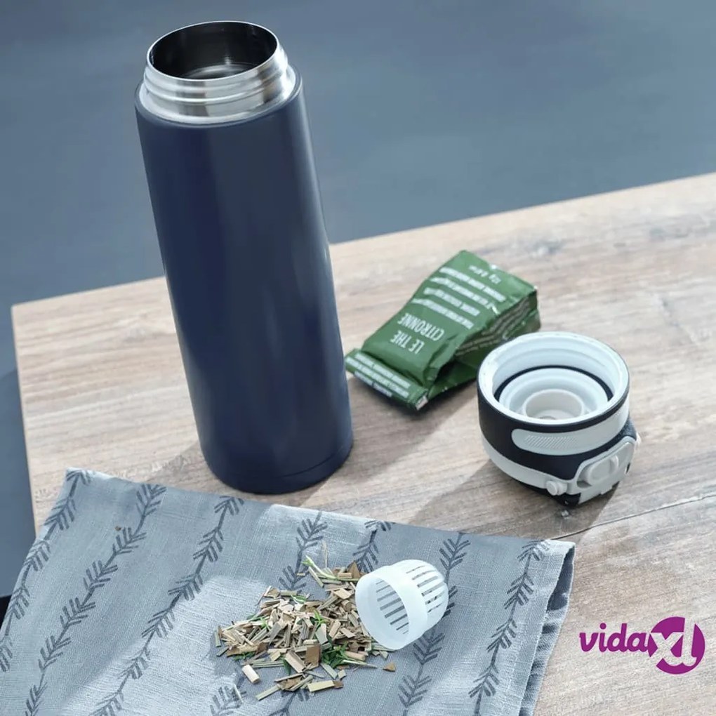 Leifheit Thermos Flip 600 ml Blu Scuro