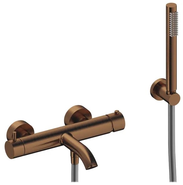 Rubinetto per vasca getto laminare cristallino Loop k per muro oro rosa spazzolato