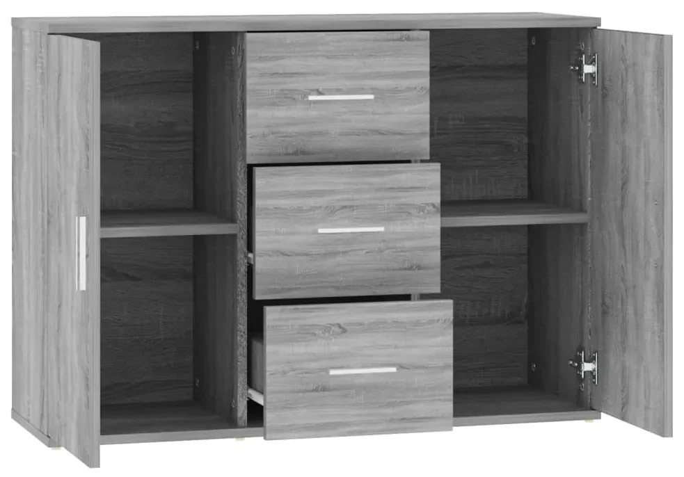 Credenza grigio sonoma 91x29,5x65 cm in legno multistrato