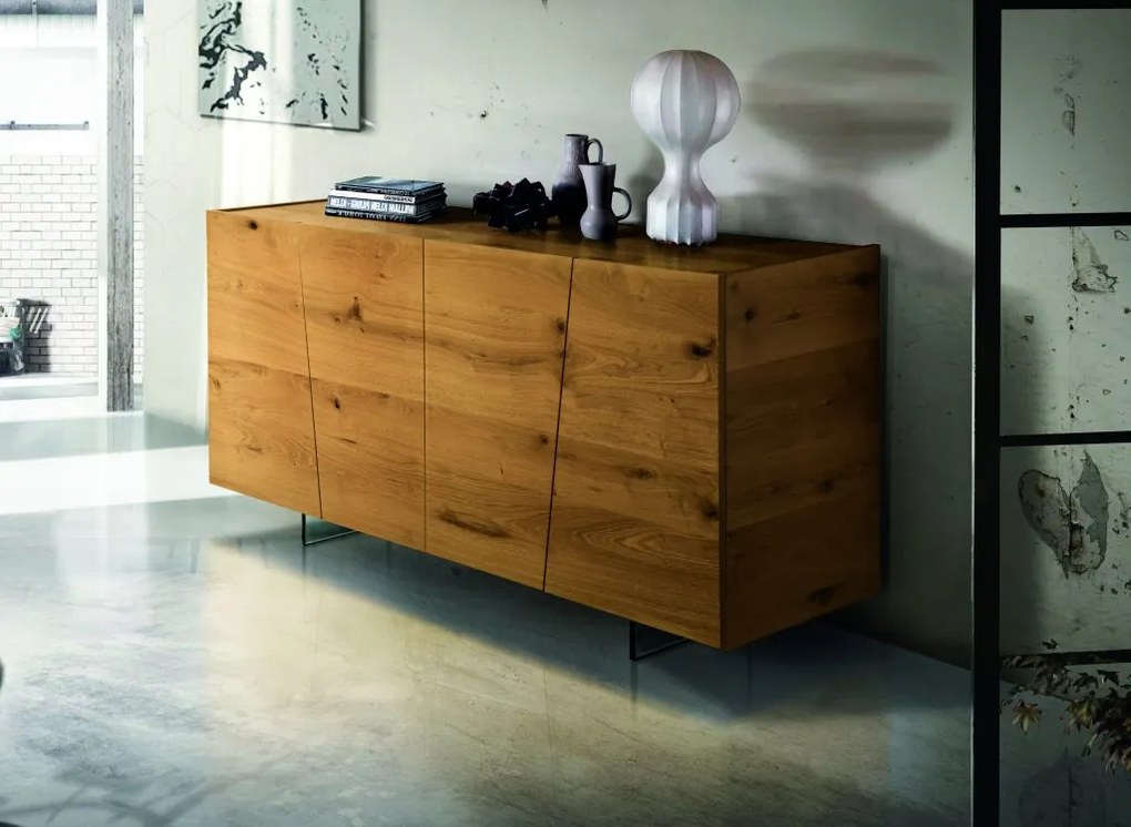 Credenza SAN BABILA in rovere nodato 180&#215;50 cm altezza 88 cm