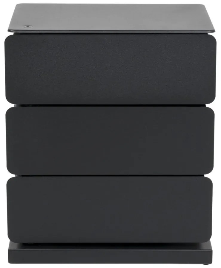 Cassettiera nera in metallo 37x45x26 cm Joey – Spinder Design