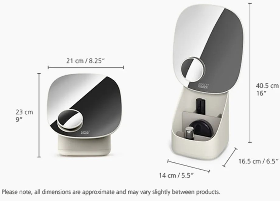 Specchio per make-up con ingrandimento (3x) 18,5x23 cm Viva – Joseph Joseph