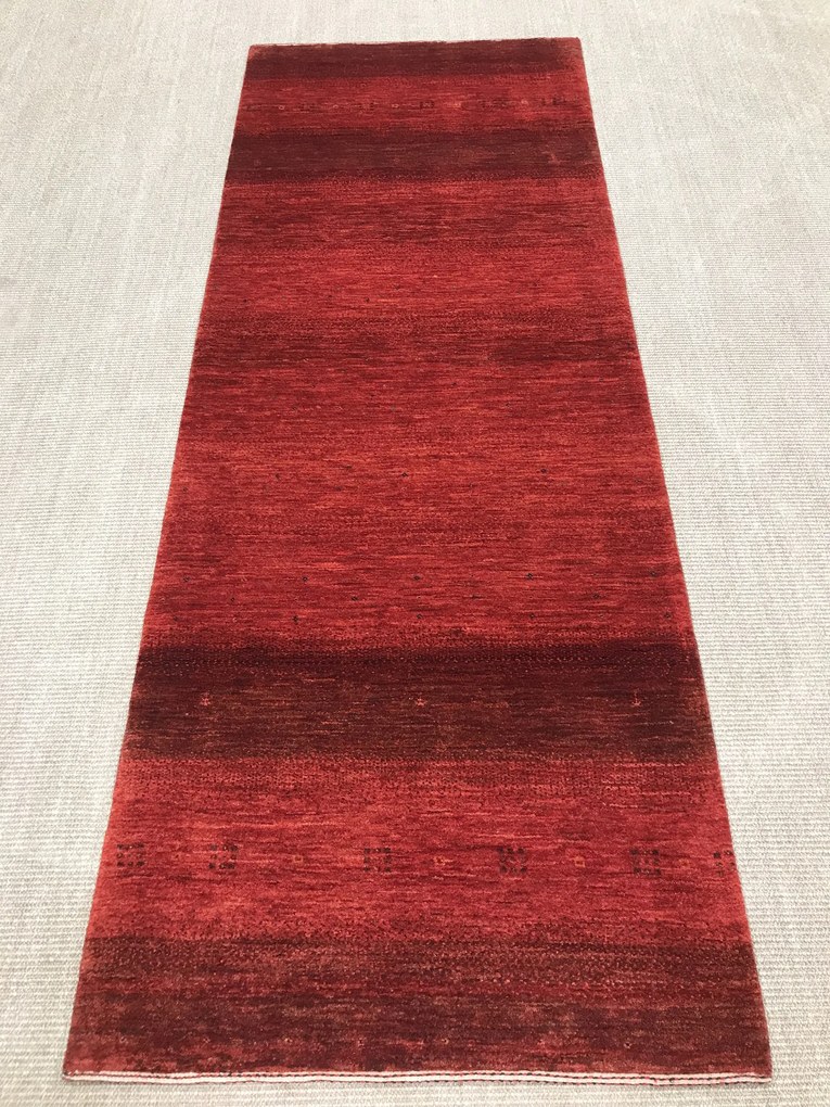 Loribaft Tappeto 220 x 80 Rosso (Iran) Annodato A Mano