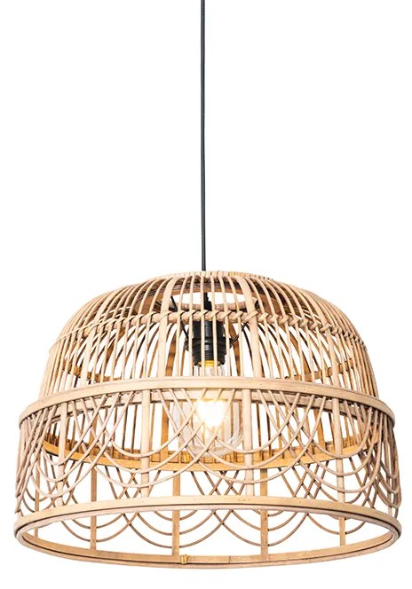 Lampada a sospensione orientale in rattan 49 cm - Michelle