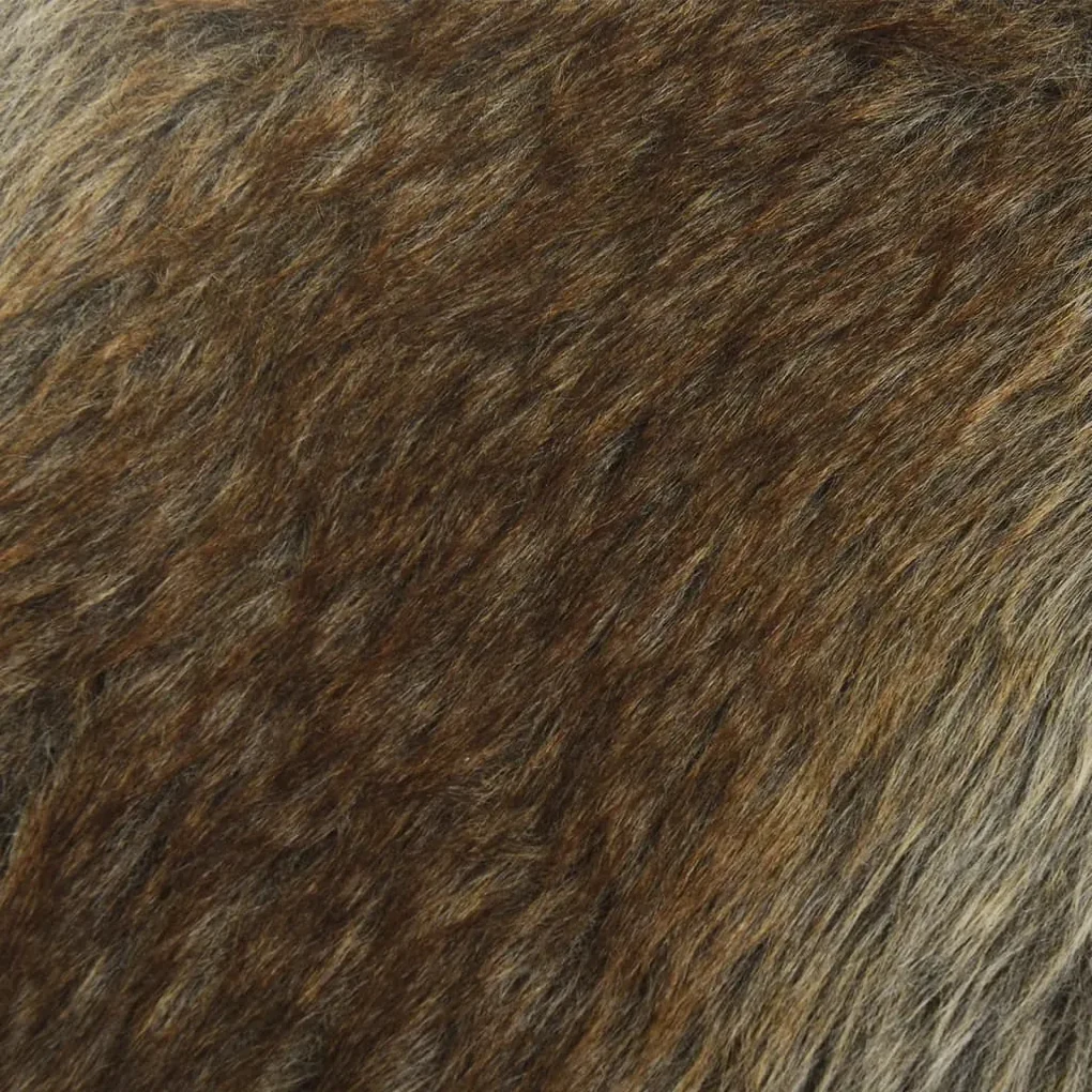 Sgabello rotondo colore misto in peluche