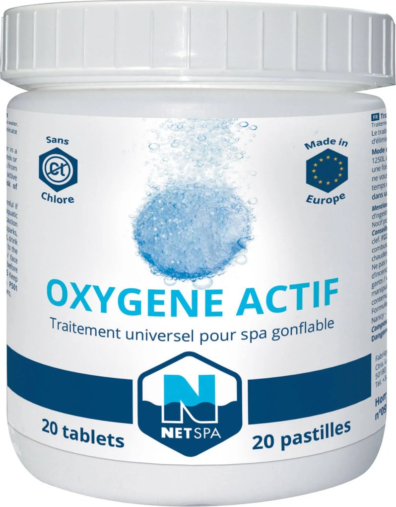 20 Pastiglie di Ossigeno Attivo da 20gr per Piscine Idromaggio e Piscine Fuori Terra NetSpa...