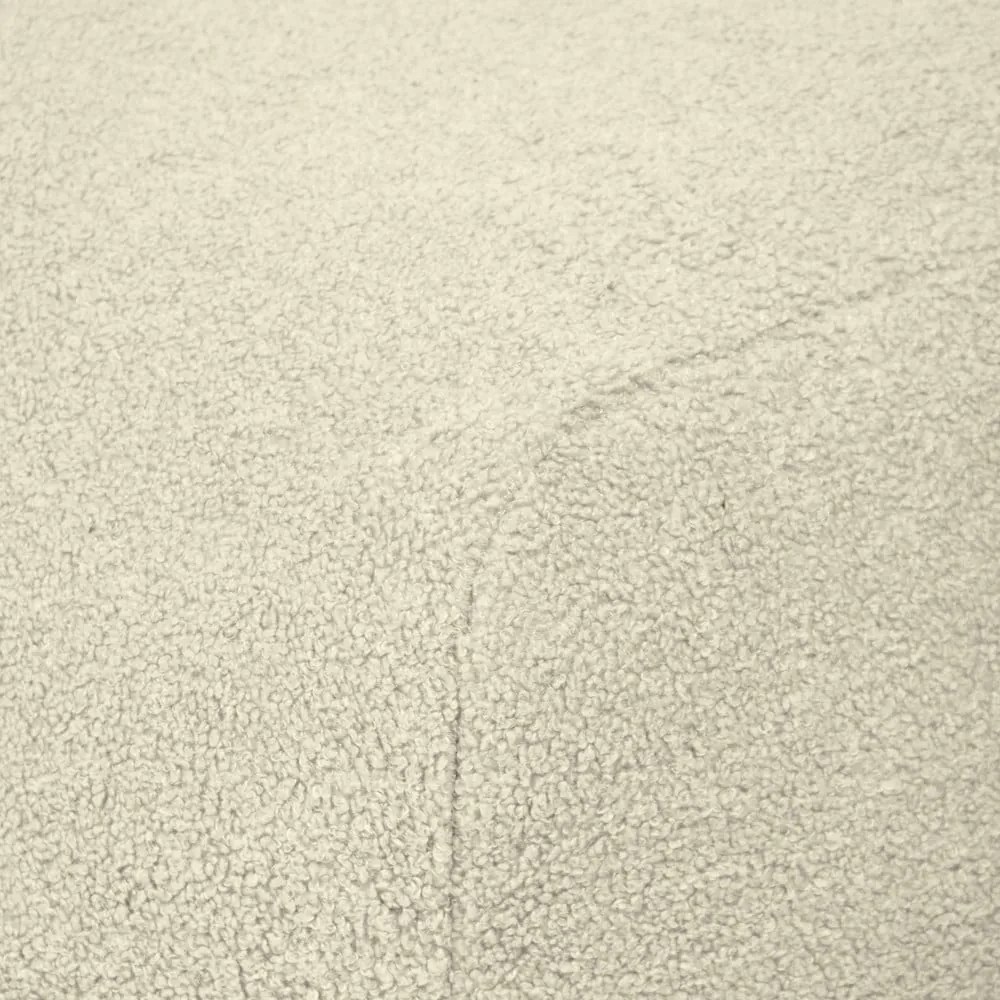 Puof a sacco color crema con rivestimento in bouclé Plus 100 Lounge – SLOWDOWN