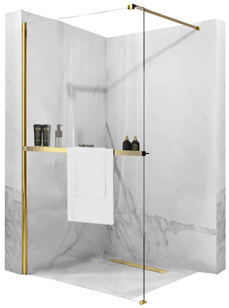 Parete doccia Rea Aero Gold N 80 Walk In + EVO