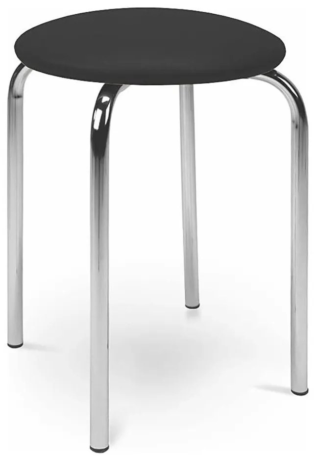 Sgabello CHICO 47x41 cm nero/cromo