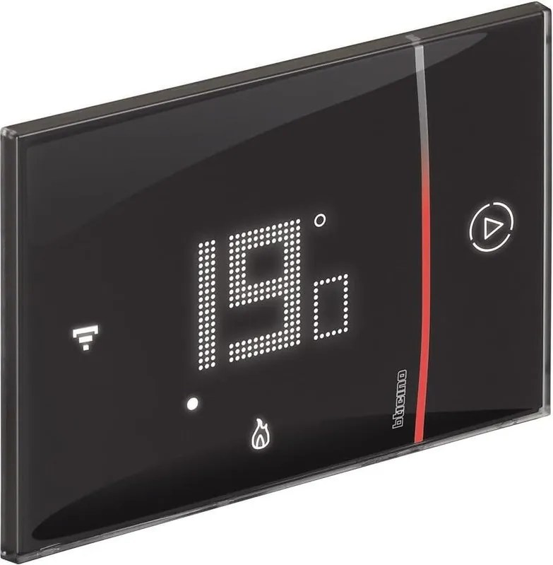Termostato intelligente e connesso da incasso WIFI BTICINO Smarter2 nero