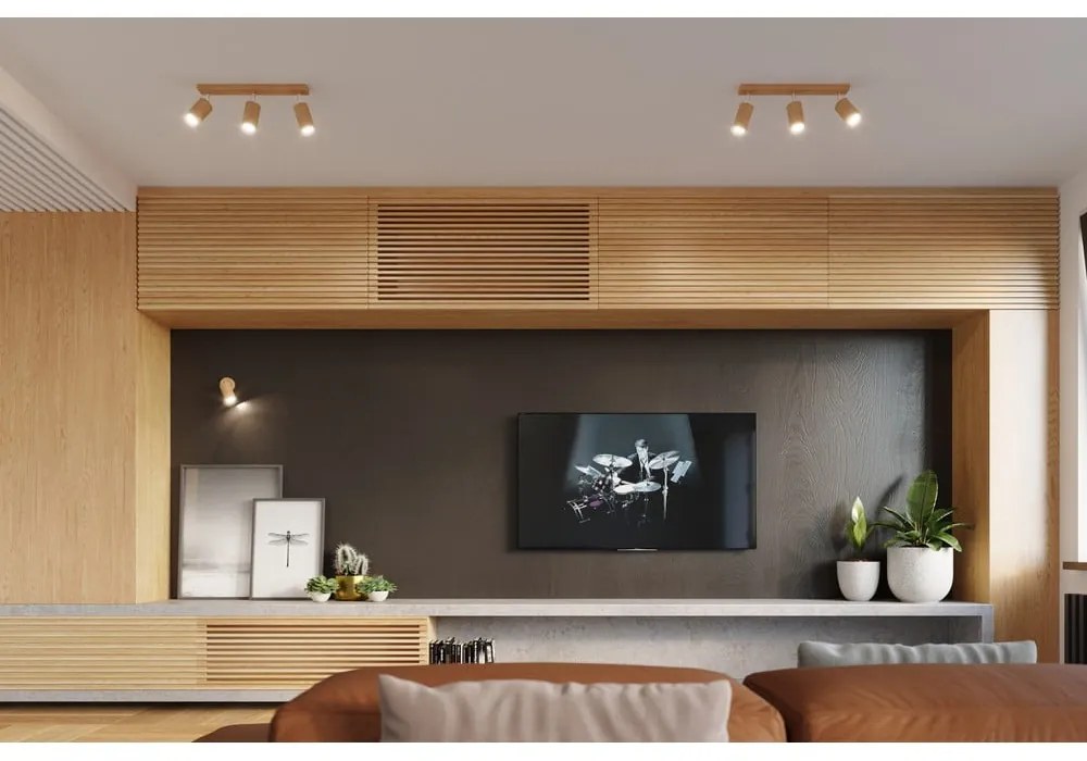 Plafoniera in legno Ludwik - Sollux