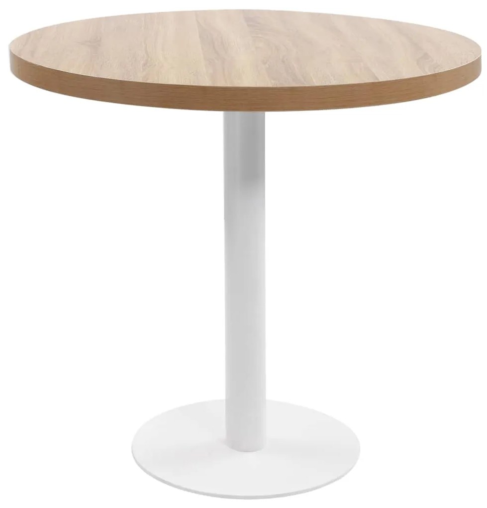 Tavolo Da Bistrot Marrone Chiaro 80 Cm İn Mdf /
