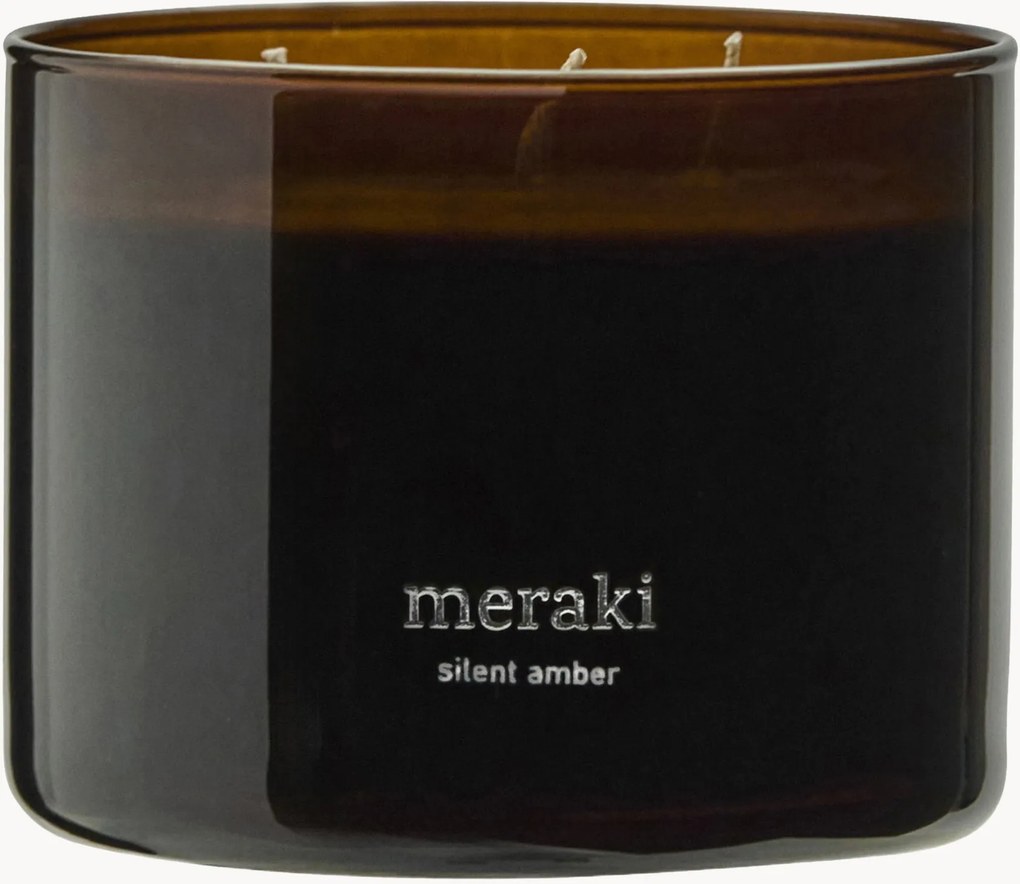 Candela profumata a tre stoppini Silent Amber (tabacco)