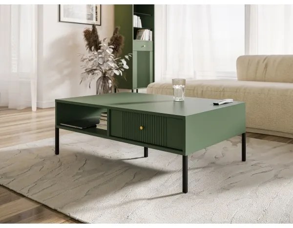 Tavolino da salotto LUE verde/nero