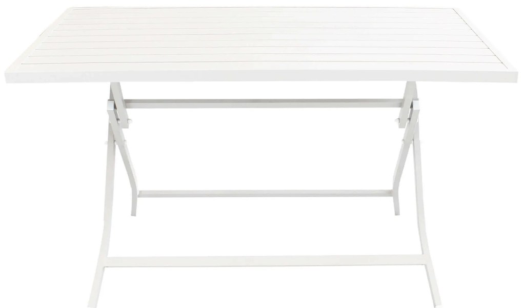 ABELUS - set pieghevole tavolo in alluminio cm 130 x 77 x 73 h con 4 sedie Gaja