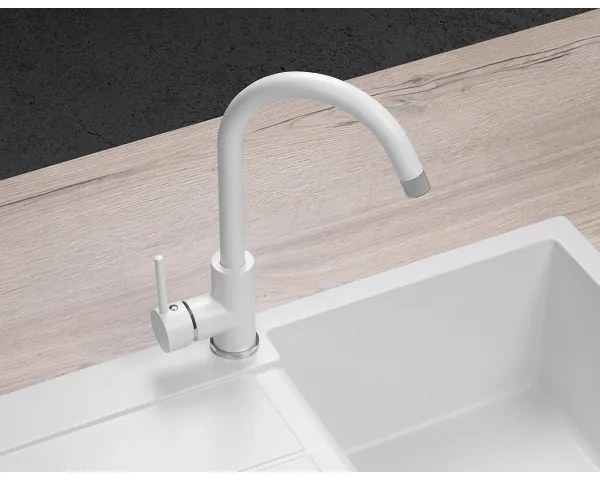 Concept BDG3334WH - Miscelatore per lavello 33,5 cm granito/bianco