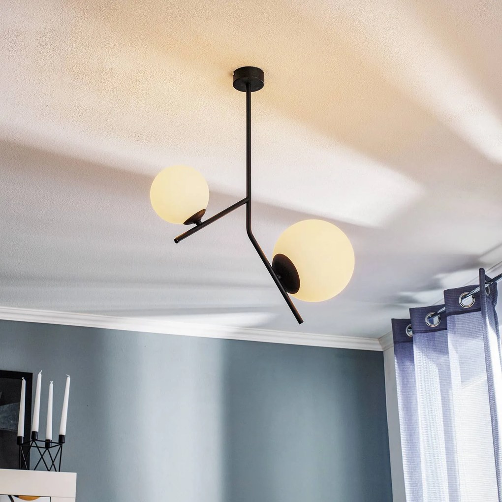 ALDEX Lampada a sospensione Dione, 2 luci, nero