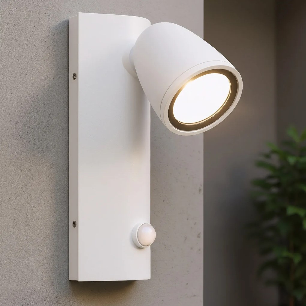 Applique da Esterno GU10 IP65 con Sensore Movimento AXIS - Bianca