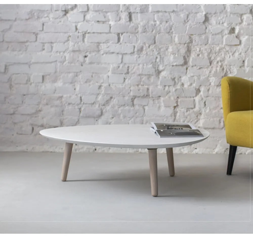 Tavolino in legno di frassino bianco Contrast Pick - Ragaba