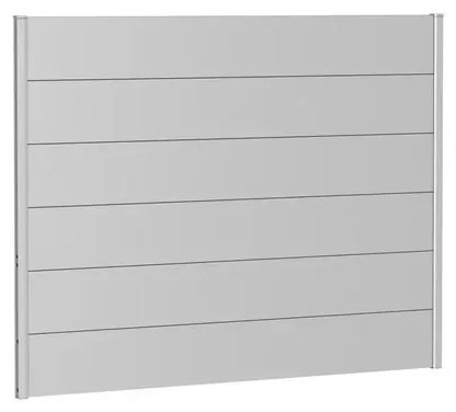 Pannello in acciaio argento metallizzato 180 x 137 cm, spessore 44 mm