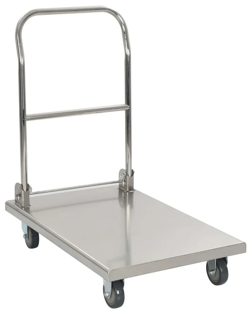 Carrello Di Trasporto Argento 82x53x86 Cm Acciaio Inossidabile /