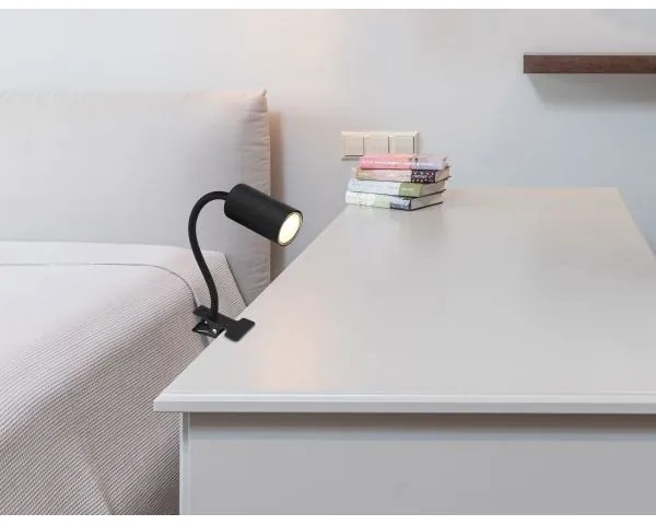 Globo 57911KB - Lampada flessibile con clip ROBBY 1xGU10/25W/230V nero