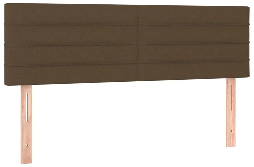 Testiere 2 pz marrone scuro 72x5x78/88 cm in tessuto