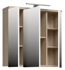 Mobile bagno sospeso con specchio VENOM bianco/rovere sonoma