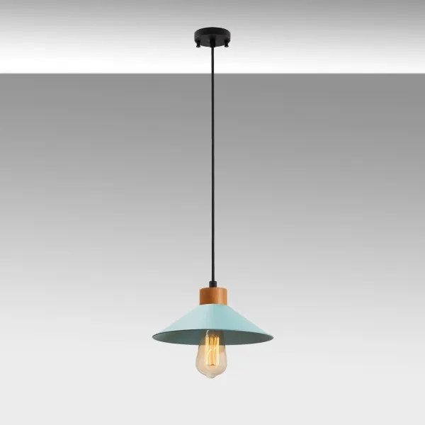 Lampada a sospensione con cavo MANAVGAT 1xE27/40W/230V blu/marrone