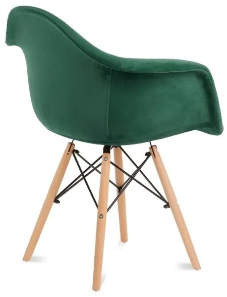 SET 2x Sedia da pranzo NEREA 80x60,5 cm verde/faggio