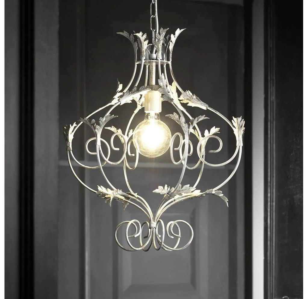 ONLI - Lampadario a catena CONTESSA 1xE27/22W/230V patina