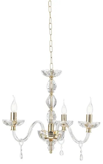 Lampada a sospensione 3 luci - cristallo e vetro D70 cm BRIGIDA