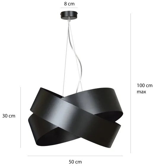 Lampadario a sospensione con filo VIENO 3xE27/15W/230V nero