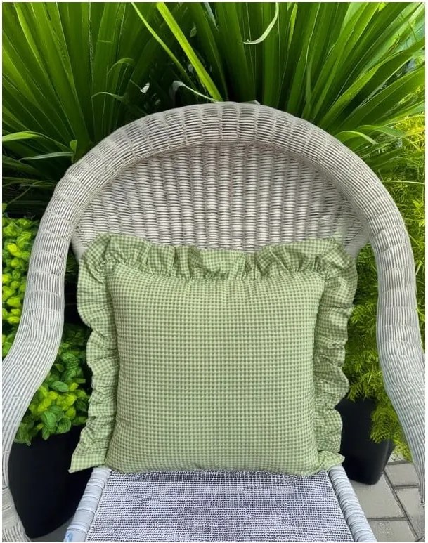 Federa decorativa in cotone 45x45 cm Ruffled – Mila Home