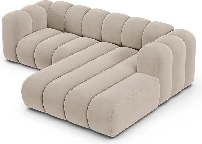 Divano angolare beige ad angolo destro Lupine - Micadoni Home